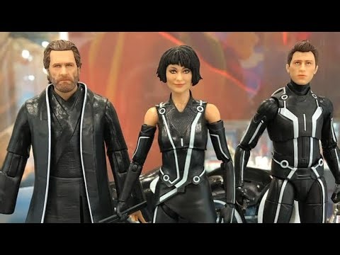 New Hasbro Tron Legacy action figures on display over Mcm London