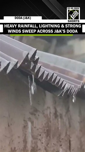 Watch! Heavy rainfall, lightning, and strong winds sweep across Jammu & Kashmir's Doda