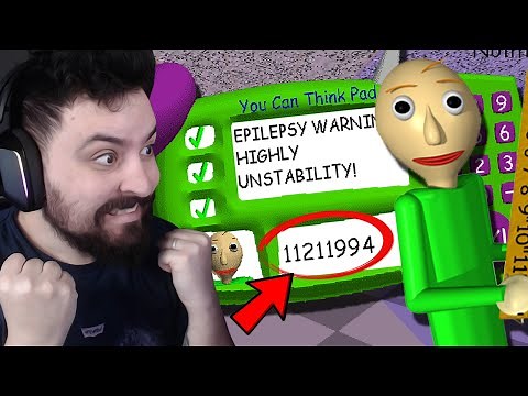 USANDO TODOS OS CÓDIGOS SECRETOS DO PROFESSOR BALDI...FINAL DIFERENTE! - Baldi's Basics In Education