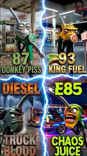 Only ONE Fuel Wins ⚡ 87 vs 93 vs Diesel vs E85 #shorts #cars