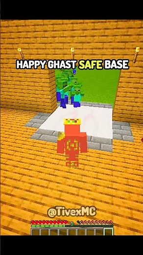 Minecraft's Safest Happy Ghast Base Moment #minecraft #viral #smallcreator #shorts #subscriber