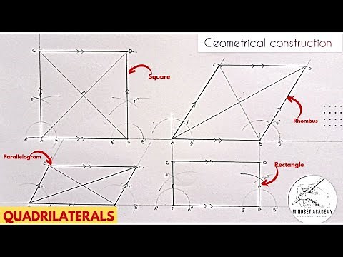 How to construct quadrilaterals i.e parallelogram, rectangle, square, Rhombus etc