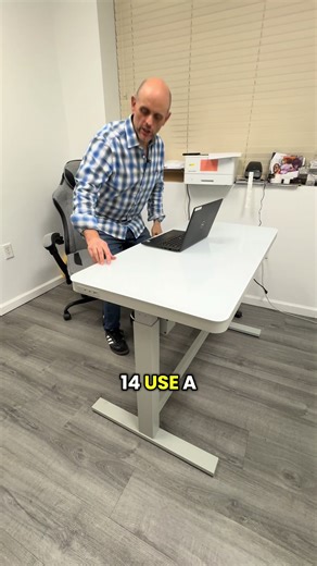 Use a standing desk! It’s not healthy to be sitting for upwards of eight hours a day using a traditional desk. #health #healthy #wellness