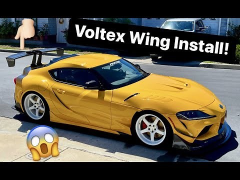 Voltex Type 10 Swan Neck GT Wing Install for MK5 Supra - EP. 13