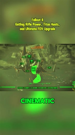 Fallout 4: Gatling Rifle Power, Titan Hunts, and Ultimate FOV Upgrade 🔥 #Fallout4 #wasteland #gamingreels | Bear798