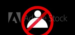 no entry ,No man icon. People are prohibited ,No Account Sign Line Icon illustration.