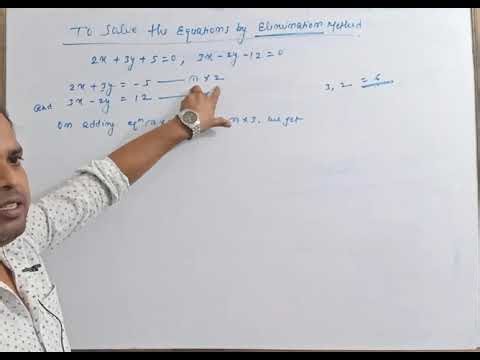 Elimination Method to solve linear equations