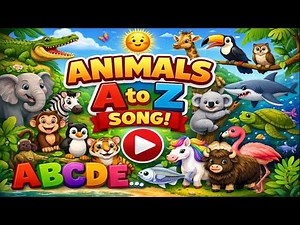 Animals Alphabet A to Z 🐘 | Kids Learning Video | Animals Names A to Z Song | Mickey Fun World