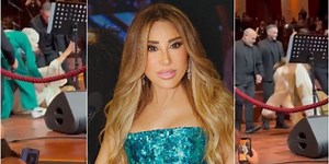 La star libanaise Najwa Karam tombe sur scène (VIDEO)