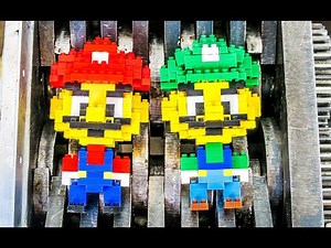 SHREDDING THE MARIO BROTHERS! LEGO FIGURES GET RECYCLED