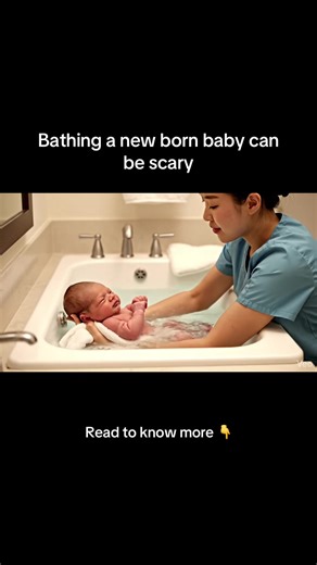 Bathing a newborn baby . Read to know more 👇⏬ . #pregnant #pregnancy #baby #newborn #twins . Bathing a newborn can be scary at first because they seem so fragile, but you will become a pro very quickly. Since you are in Nigeria, you may have people advising you to use very hot water to