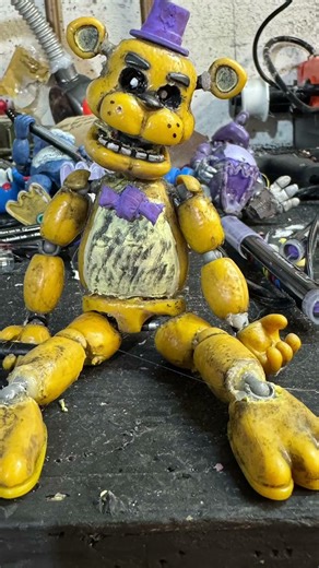 My ultimate custom golden Freddy/Fred bear. Funko figure hopefully completed. #fivenightsatfreddy