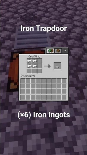 How to CRAFT IRON TRAPDOOR in Minecraft 1.21! 🪨 Quick & Easy #Minecraft #Shorts