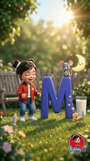 Letter M Song 🌙 M says "mmm" - Moon, Mouse, Milk | Phonics for Kids #shorts