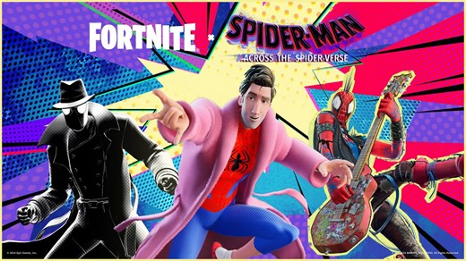 Fortnite The Spider-Gang is here! Spider-Punk, Spider-Man Noir and Peter B Parker available now!