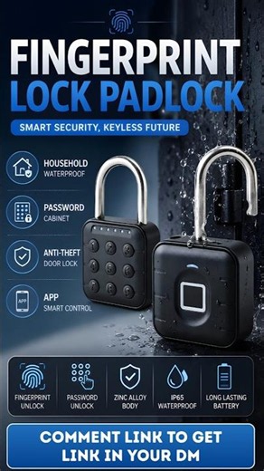 ⚠️ Forget keys. Forget combinations. Unlock with just your fingerprint 🔐✨