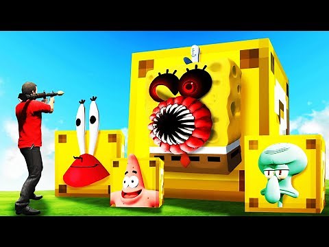Opening SPONGEBOB LUCKY BLOCKS In GTA 5