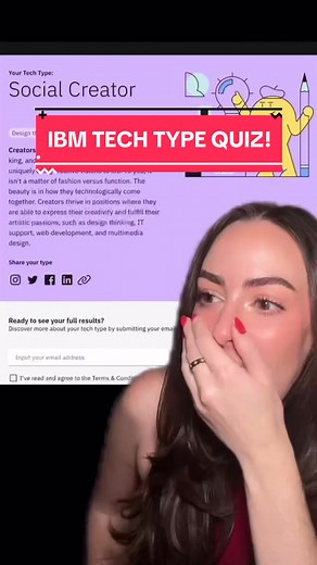 I took a career quiz to find out my Tech Type! What’s yours? Take the quiz and get free certificates to work towards your new career! #IBMSkillsBuild #TechTypeQuiz #AISkills #IBMPartner