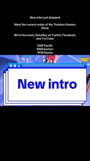 New intro just dropped. Meet the current roster of the Timeless Gamers Show. We’re live every Saturday on Twitch, Facebook, and YouTube. 5AM Pacific. 8AM Eastern. 9PM Manila. #TimelessGamersShow #RetroGaming #GamingPodcast #PodcastTok #GamingNostalgia @timeless_gamers_show
