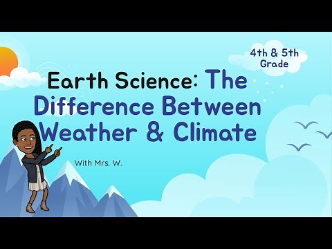 4th & 5th Grade Earth Science_Difference Between Weather & Climate | Mrs. W.