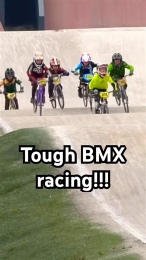 Determined 7 year old BMX racer 🥵