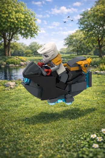 Futuristic LEGO Hover Bike Design for Sci-Fi Lovers