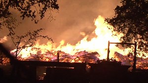 Smell smoke? Large fire breaks out at wood pallet facility in northwest Harris County
