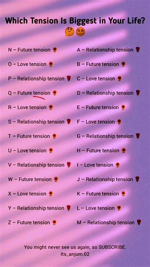 What’s Your Biggest Life Tension? 😵‍💫🤓 | Name Letter Personality Test 🤭