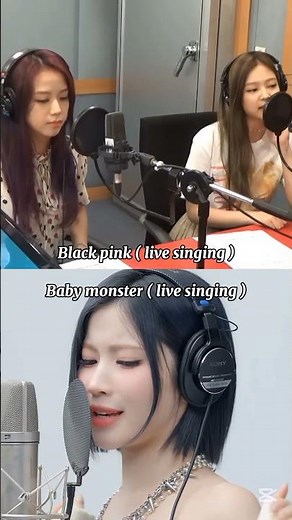 Black pink and baby monster live singing #babymonster #kpop #blackpink