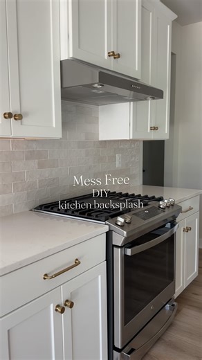 Erika Diaz | Home Decor + Design on Instagram: "We recently installed our kitchen backsplash with this double-sided tile adhesive mat, and it was a game changer! It was mess free, easy to apply and the adhesive is incredibly strong. We have zero regrets and it made this DIY so simple! Comment ADHESIVE and I’ll send all the details for this DIY via DM! #kitchendiy #homereno #diyhome #kitchenproject #kitchenbacksplash #diyhomeprojects #whitekitchens #homeliving"