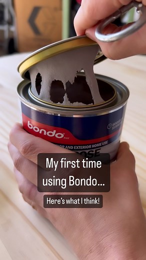 Jordan Miller on Instagram: "First time using Bondo All Purpose putty! I used this to fill the seam between the two pieces of wood I’m using for the coffee table. Overall really GREAT experience. I’m impressed. This stuff is magical. Fills so well and then hardens so quick! It might surprise you at first like it did me. Just work in small batches and you’re good to go! Can’t wait to use this product again 👏🏼 Have you used it before!? Because I am painting the coffee table, I am using the all p