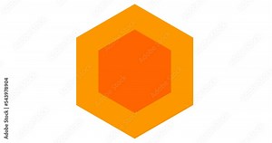 red and yellow gradient hexagon background transition animation Stock Video