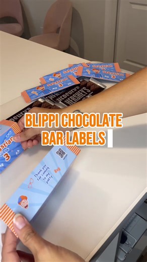 Blippi-Inspired Chocolate Bar Labels for Parties