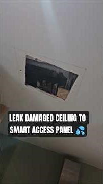 Bathroom Leak Ceiling Hole Transformed Into Smart Access Panel