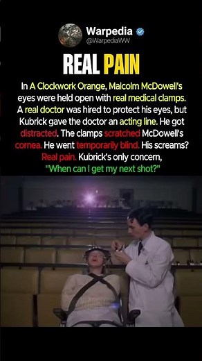 Malcolm McDowell Went Temporarily Blind Filming A Clockwork Orange #shorts
