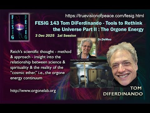 FESIG 143 TomDiferdinando - "Tools to Rethink the Universe : The Orgone Energy" Part II