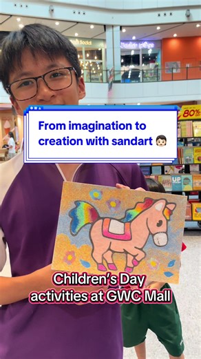 Talent has no age… look at this amazing sand art by a secondary boy! Till this Sunday at Great World City Level 1. #greatworldcity #artactivities #childrenday #diyproject
