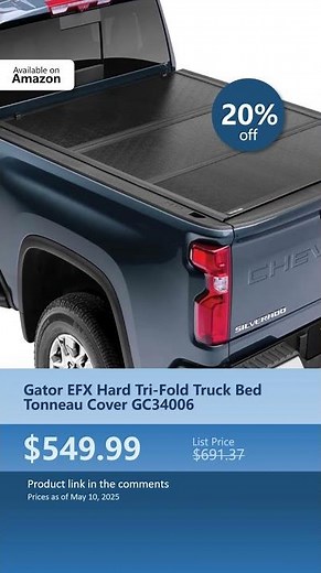 Gator EFX Hard Tri-Fold Truck Bed Tonneau Cover GC34006