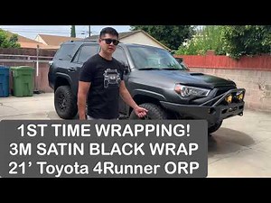 Murdered Out Toyota 4Runner TRD Off Road Wrapped with 3M Satin Black 2080