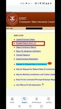 ESIC Form 12 Accident Report