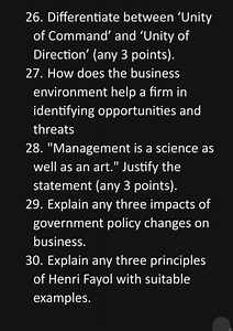 QuestionsDifferentiate between 'Unity of Command' and 'Unity ... | Filo