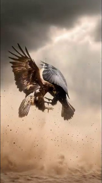 Eagle vs Crow – Epic Sky Battle!