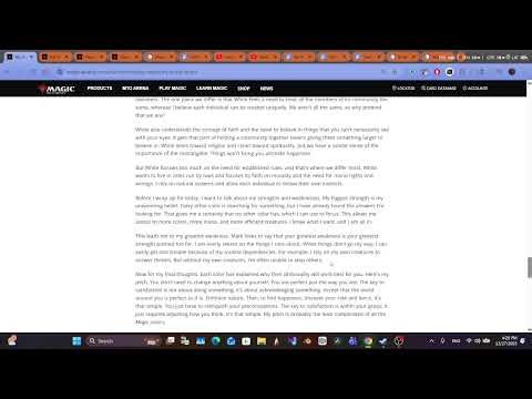 Studying the Color Pie: Reading "In My Words: Green"