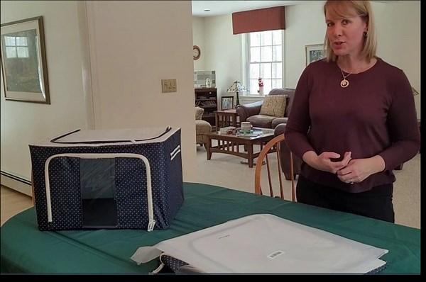 3Pack Foldable Storage Bins - Frame Storage Box Good Fabric Stackable Clothes Container Organizer with Clear Window & Carry Handles Large Capacity 66L