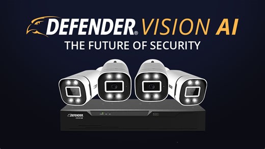 Open Box Defender Ultra HD 4K (8MP) 1TB Wired Outdoor Security System with 4 Night Vision Cameras