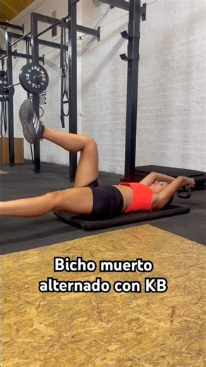 Bicho muerto alternado con kb #coreworkout