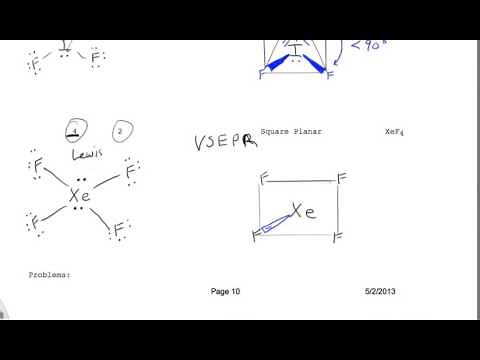 VSEPR Drawing for XeF4 Square Pyramidal