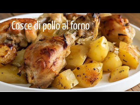 Cosce di pollo con patate al forno