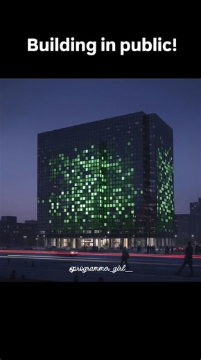 Programmer Girl on Instagram: "building in public in a public building"