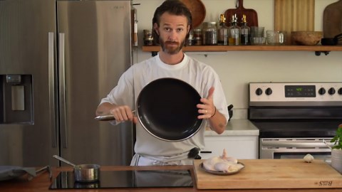 Perfect pan-roasted half chicken with gravy